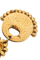 Vintage Satellite Opaline Hoop Drop Earrings inner tarnish @ Recess LA