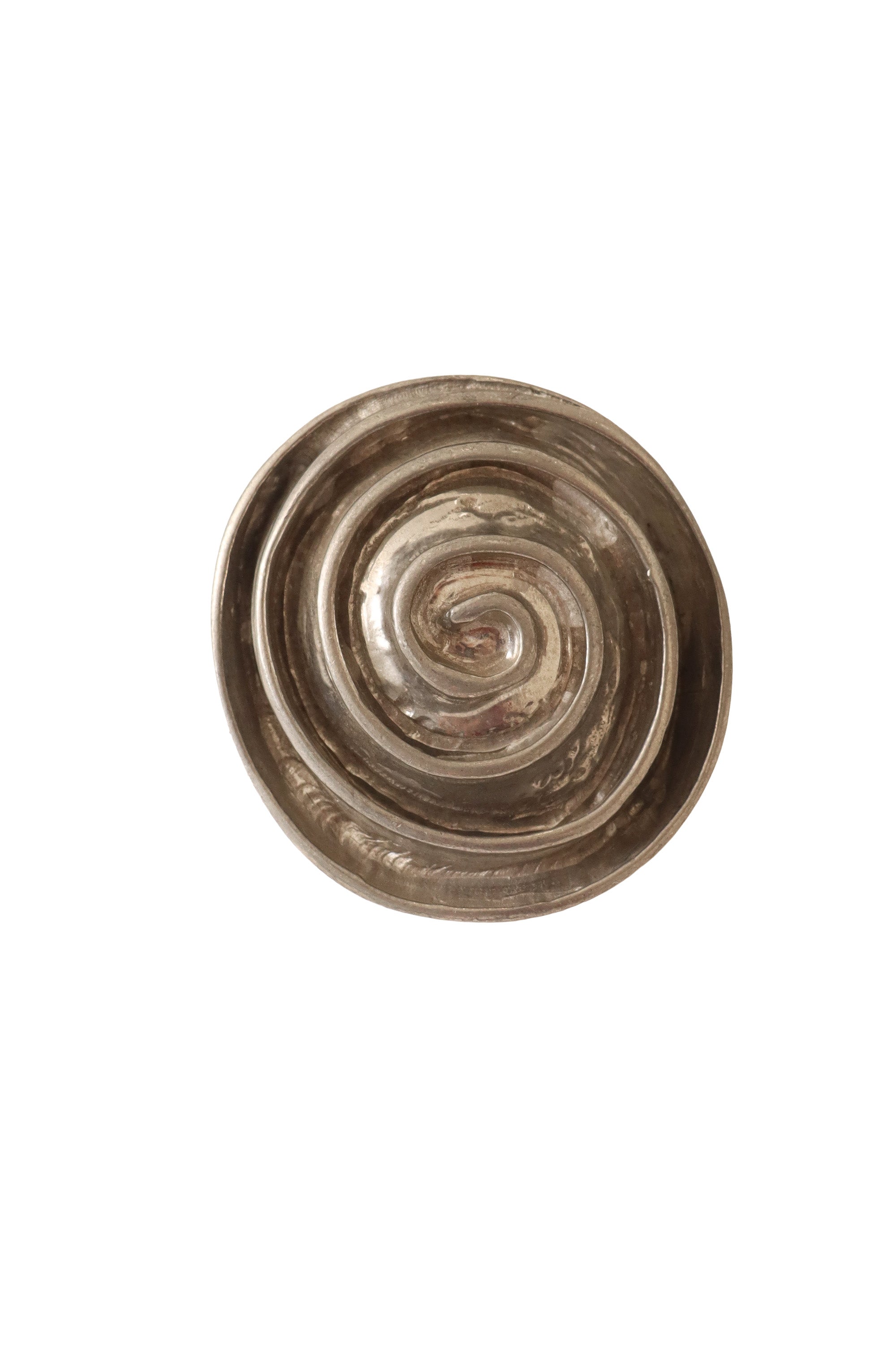 Silver sculptural spiral ring by La Tribu Rigaux @ Recess LA 