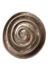 Silver sculptural spiral ring by La Tribu Rigaux top view up close @ Recess LA 