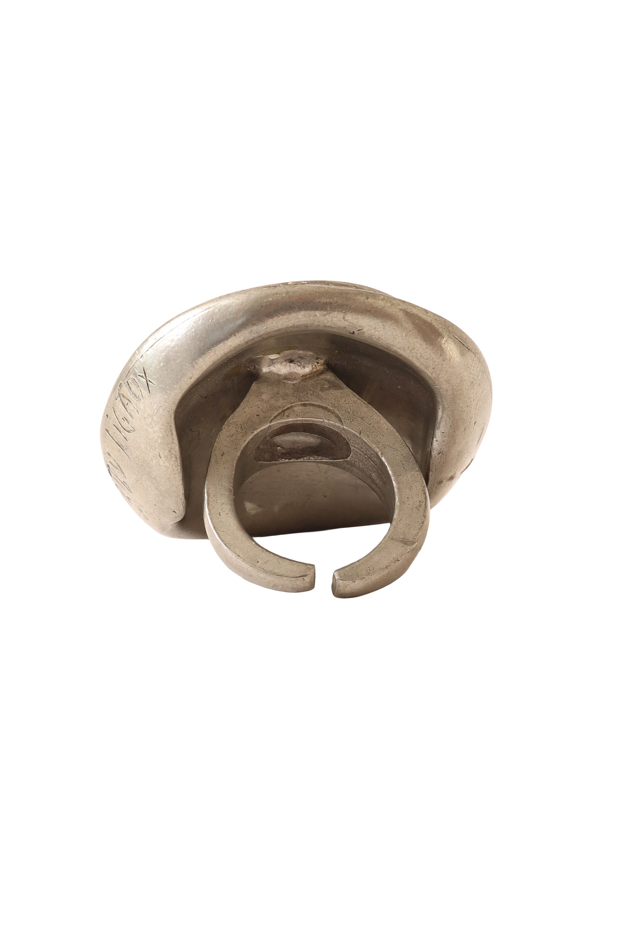 Silver sculptural spiral ring by La Tribu Rigaux backside @ Recess LA 