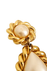 Vintage Jacky de G Pearl Rope Drop Earrings top scuff @ Recess LA