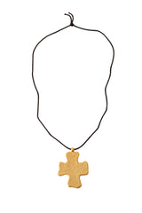 Abstract Hammered Cross Necklace @ Recess LA