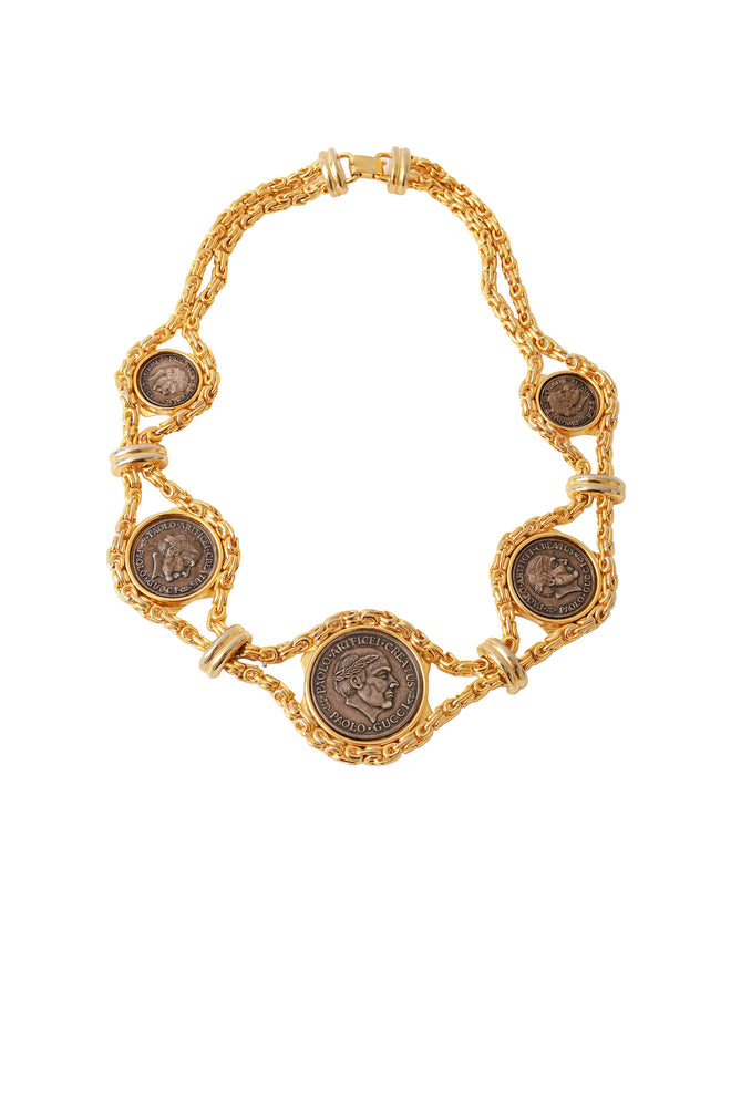Vintage roman coin necklace @ Recess LA 
