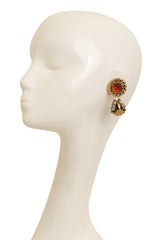 Vintage Reminiscence Paris Floral Ring Drop Earrings on mannequin @ Recess LA