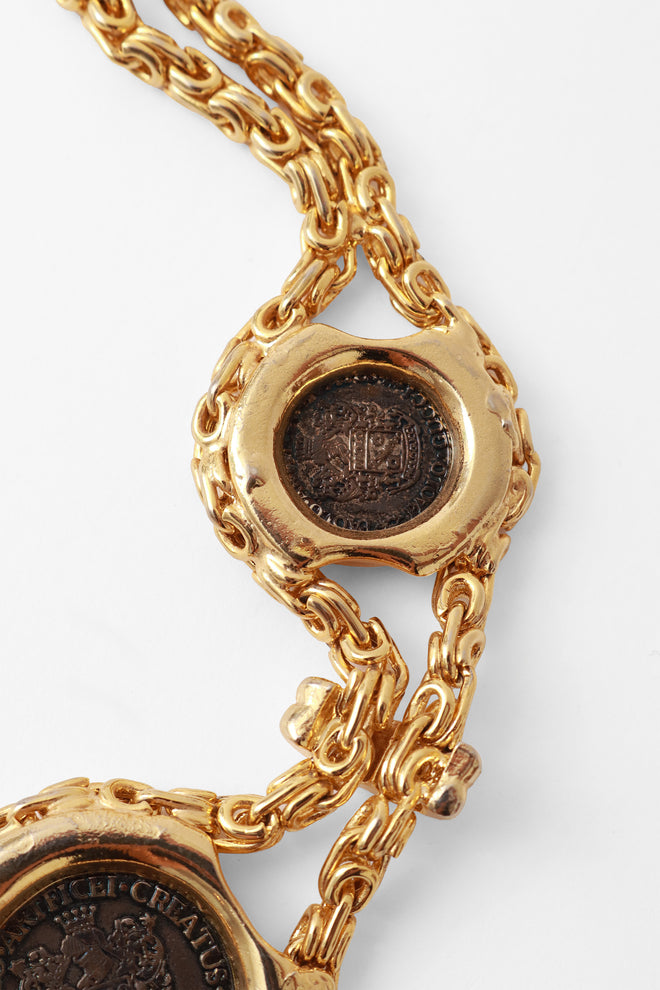 Vintage roman coin necklace back of coin @ Recess LA 