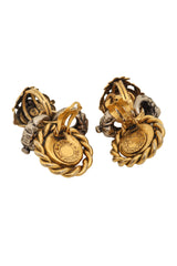 Vintage Reminiscence Paris Floral Ring Drop Earrings backs open @ Recess LA