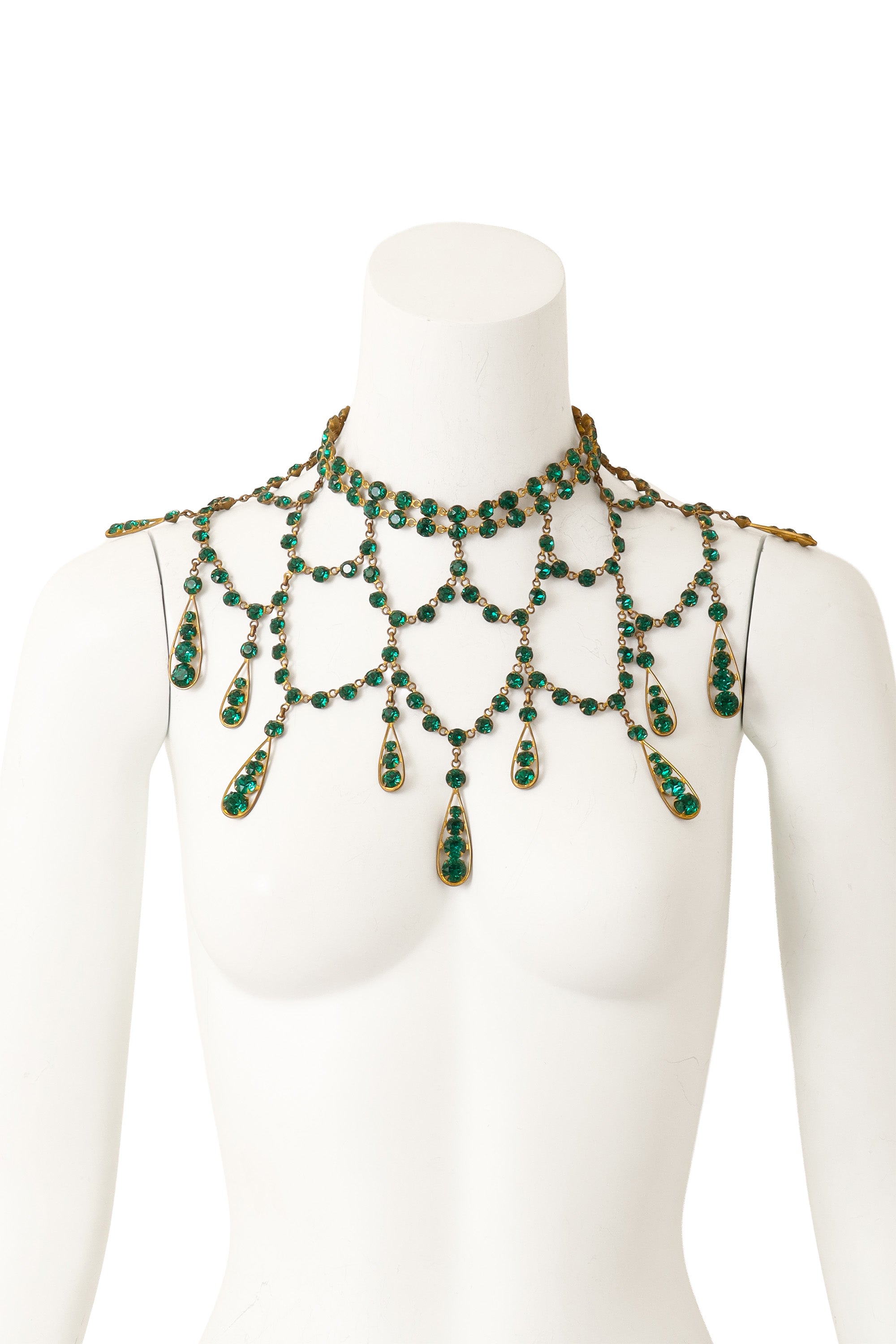 rhinestone draped bib necklace on mannequin @ Recess LA