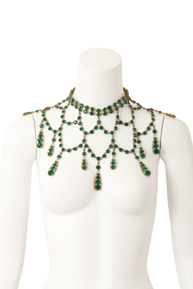rhinestone draped bib necklace on mannequin @ Recess LA