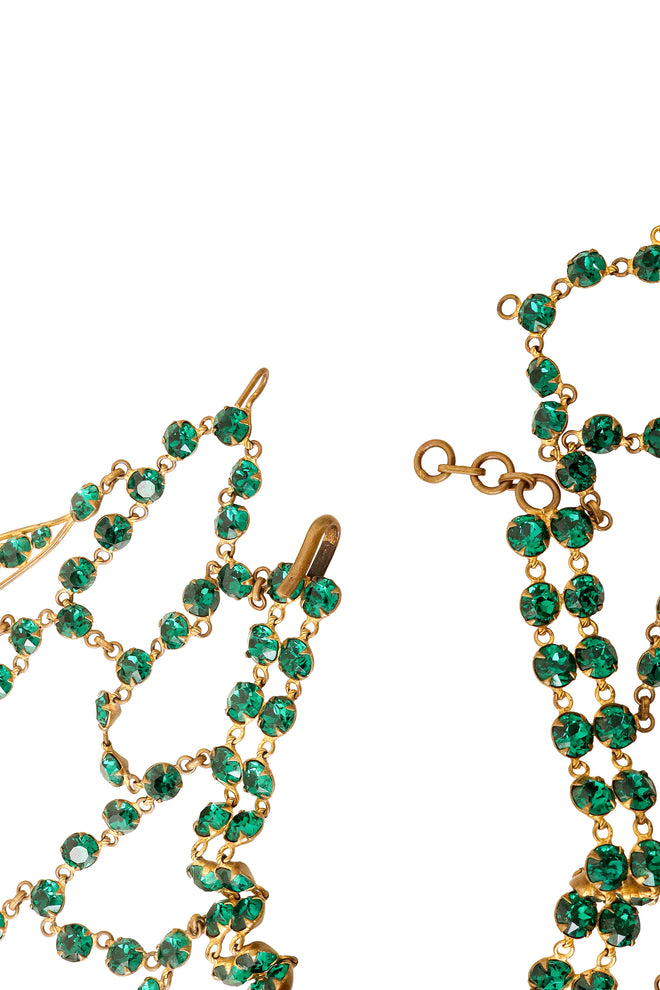 rhinestone draped bib necklace clasp @ Recess LA