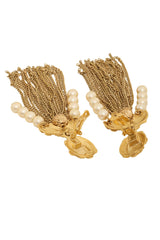 Vintage Trifari Fringe Etruscan Earrings backs open @ Recess LA