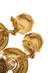 Vintage Trifari Fringe Etruscan Earrings logo @ Recess LA