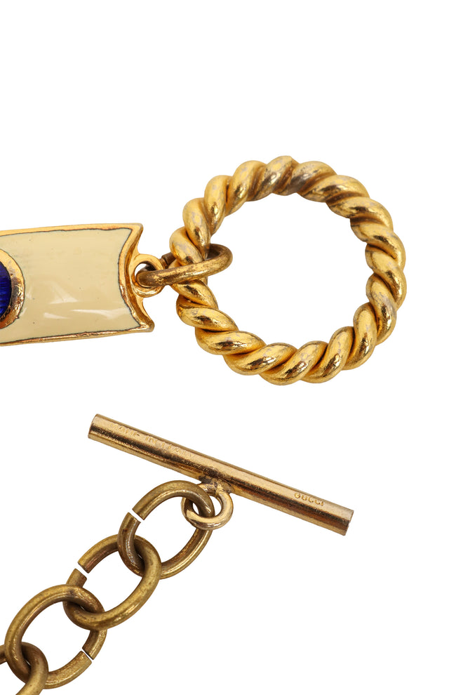 Vintage Gucci Enamel Chain Belt signature @ Recess LA