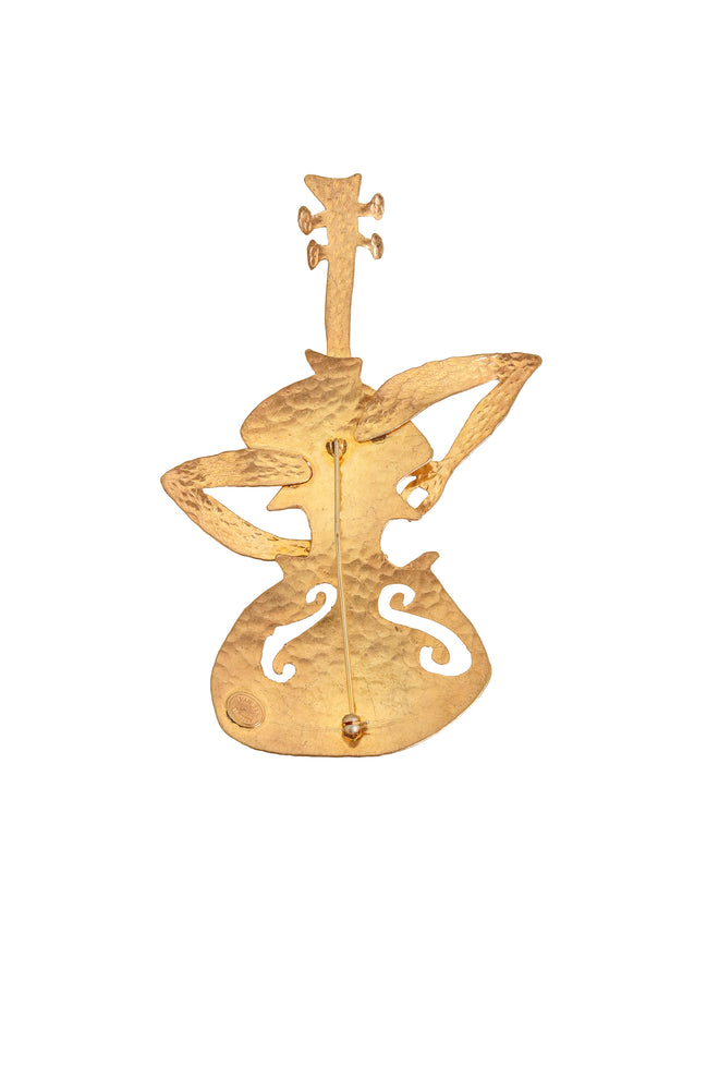 bass man brooch by Hervé Van Der Straeten back @ Recess LA
