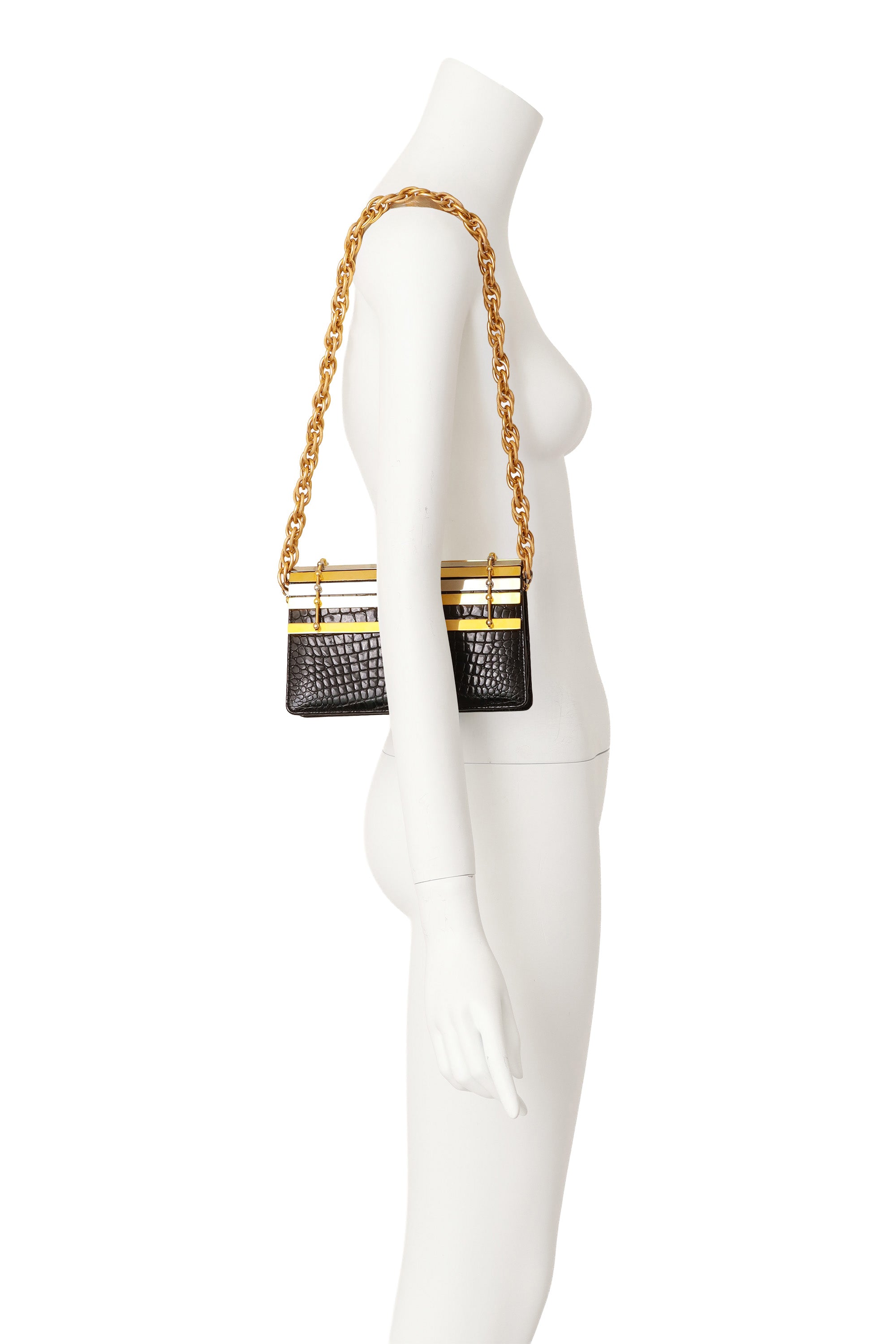 reptile handbag by Finesse La Model on mannequin @ Recess LA