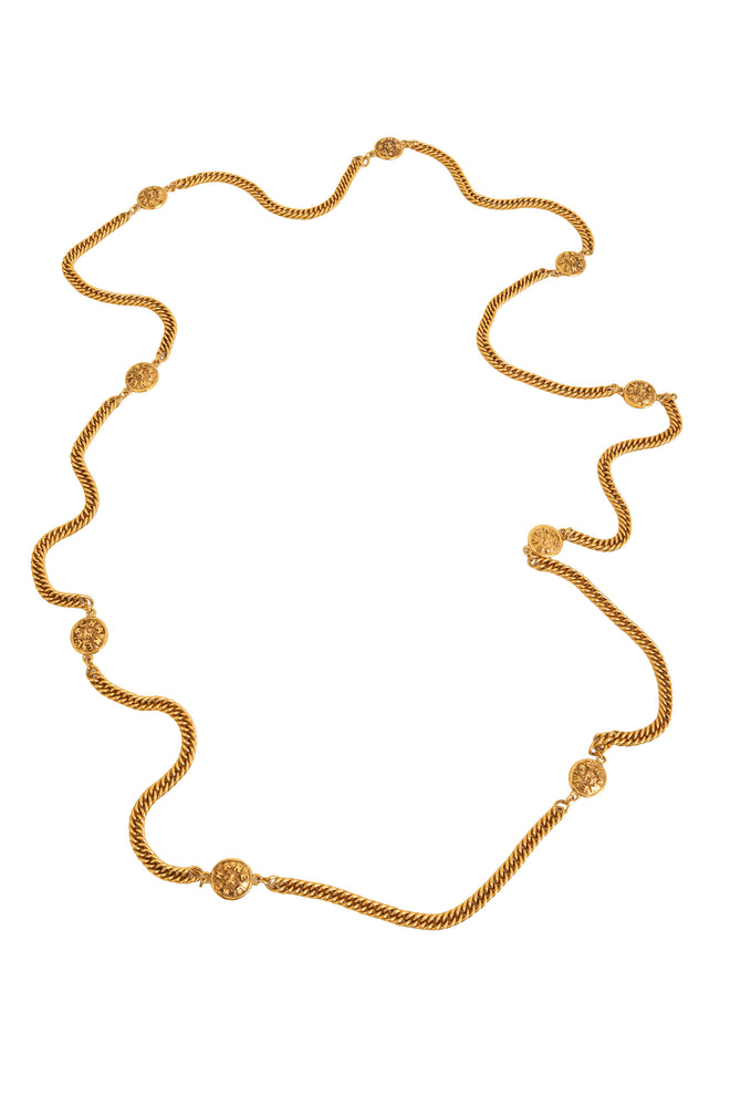 Vintage Chanel Zodiac Coin Station Necklace @ Recess LA