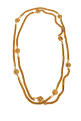 Vintage Chanel Zodiac Coin Station Necklace double looped @ Recess LA