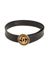 Vintage Gucci Leather Enamel Logo Belt @ Recess LA