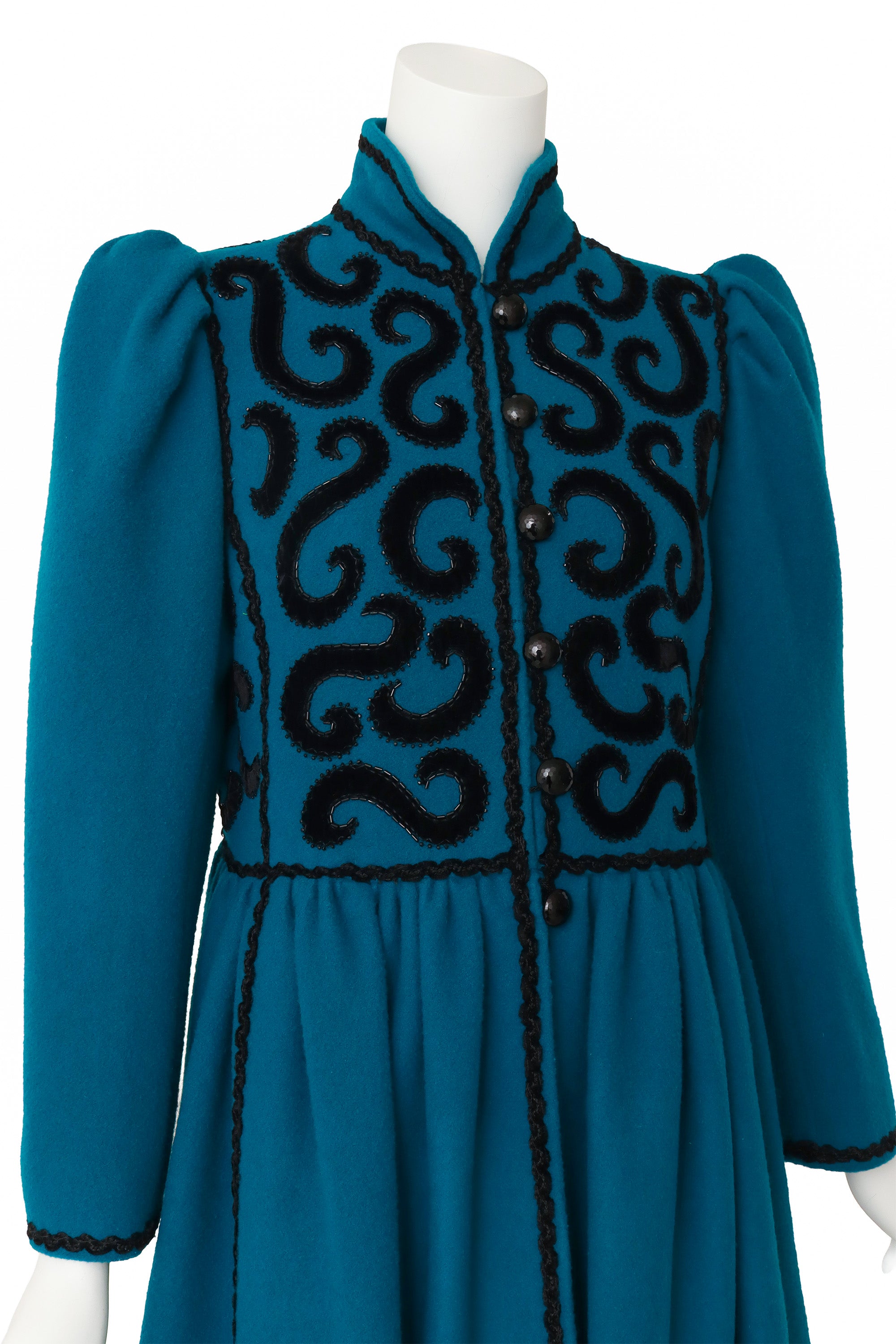 swing coat by Saint Laurent on mannequin close up @ Recess LA