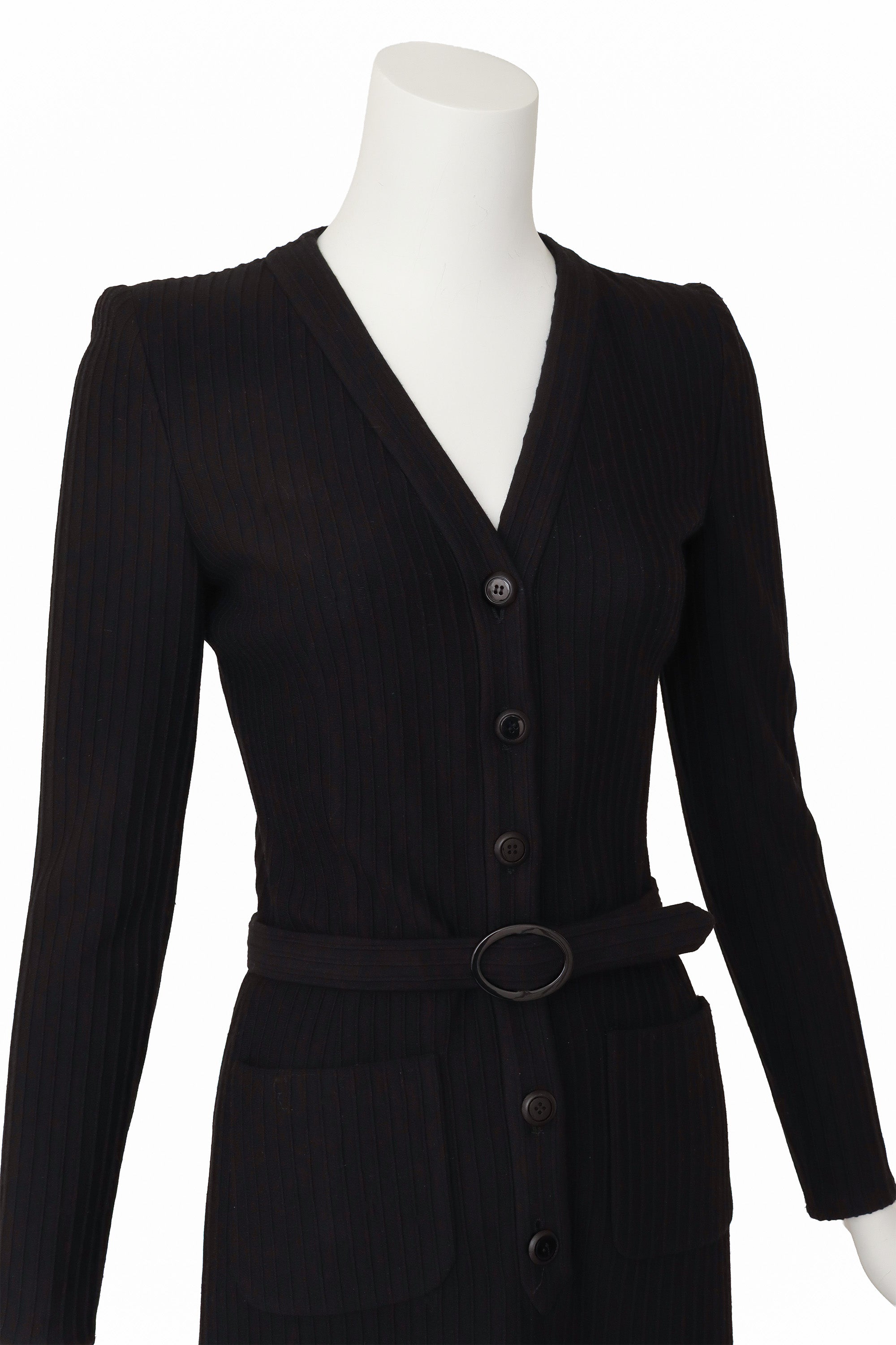 black knit dress by Valentino on mannequin close @ Recess LA