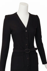 black knit dress by Valentino on mannequin close @ Recess LA