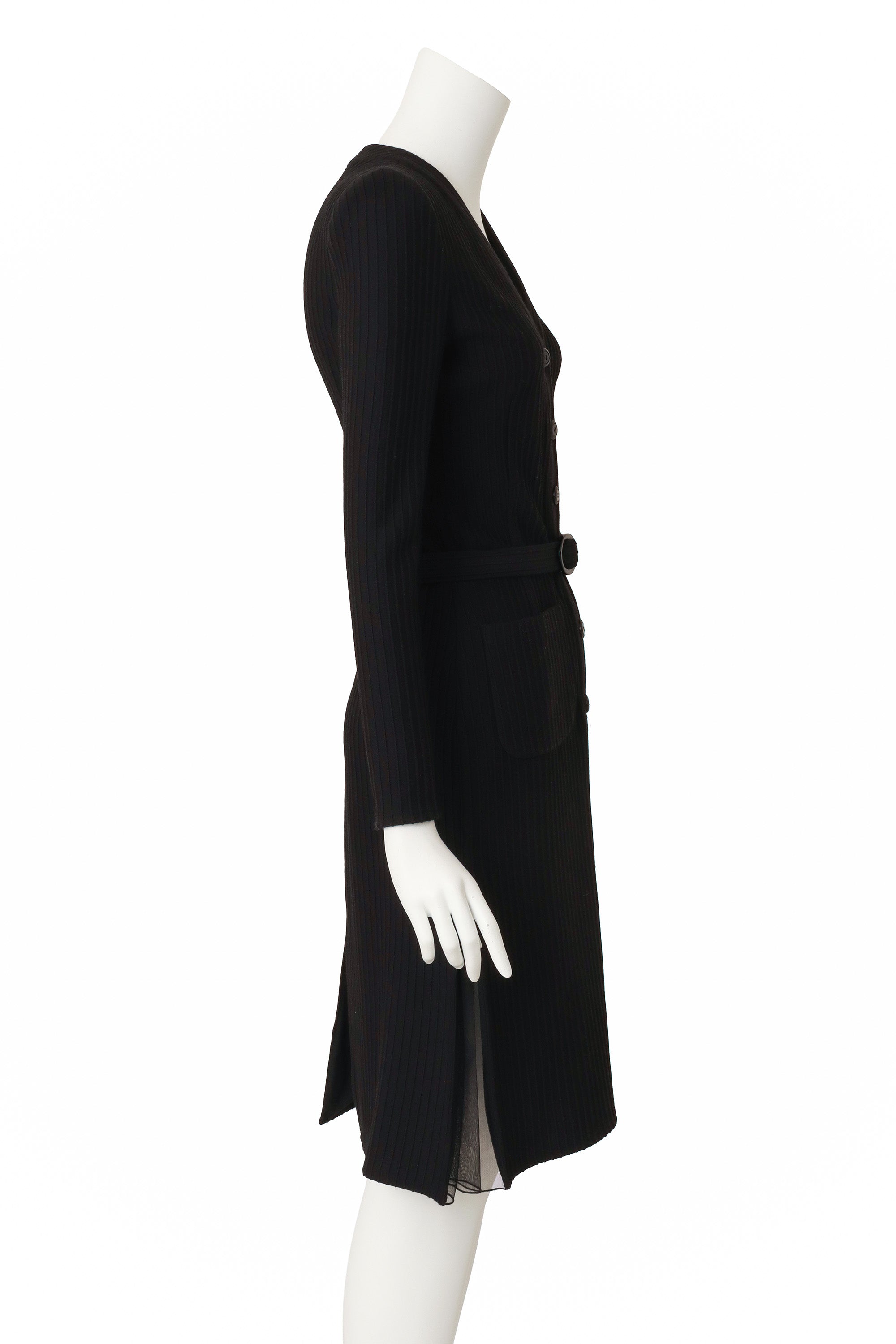 black knit dress by Valentino on mannequin side @ Recess LA