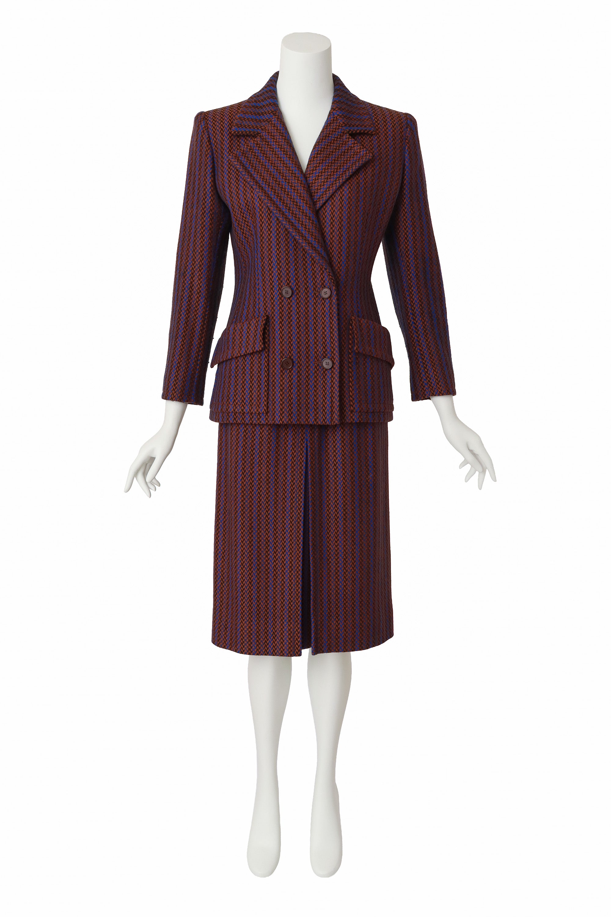 Herringbone Jacket & Skirt Suit Set by Givenchy on mannequin @ Recess LA