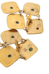 Vintage artisan Articulated Petal Earrings backs open @ Recess LA