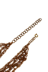 Metal Mesh Net Bib Necklace clasp ends @ Recess LA