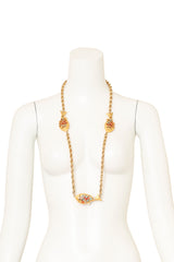 Vintage Ball Bead Fish Station Necklace on mannequin @ Recess LA