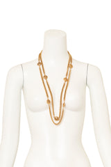 Vintage Chanel Zodiac Coin Station Necklace double looped on mannequin @ Recess LA