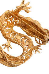 rhinestone dragon brooch logo @ Recess LA