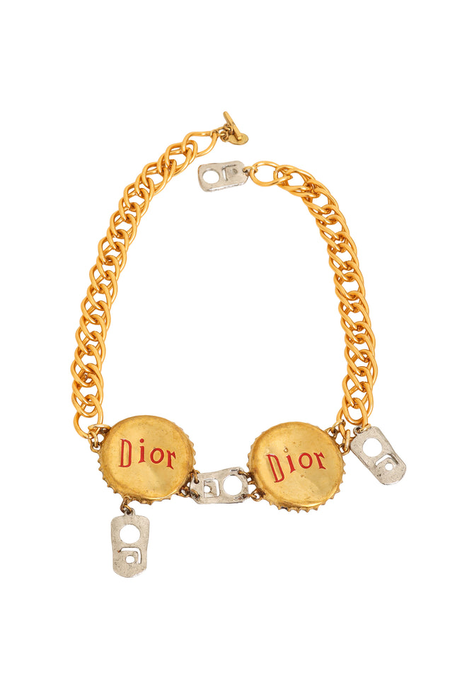 Bottle Cap Tab Chain Necklace by Dior @ Recess LA