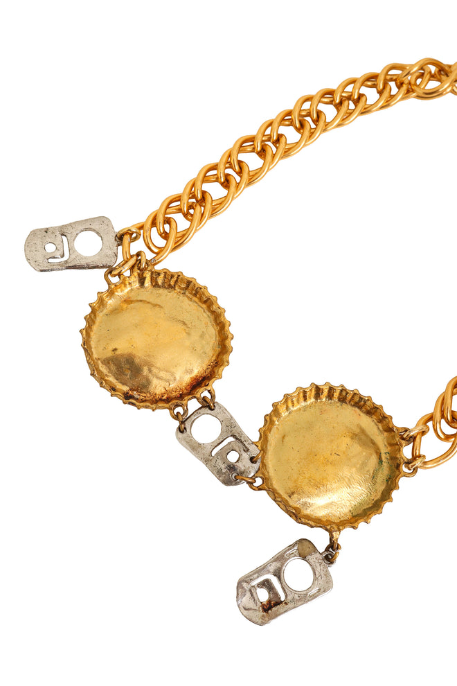 Bottle Cap Tab Chain Necklace by Dior back @ Recess LA