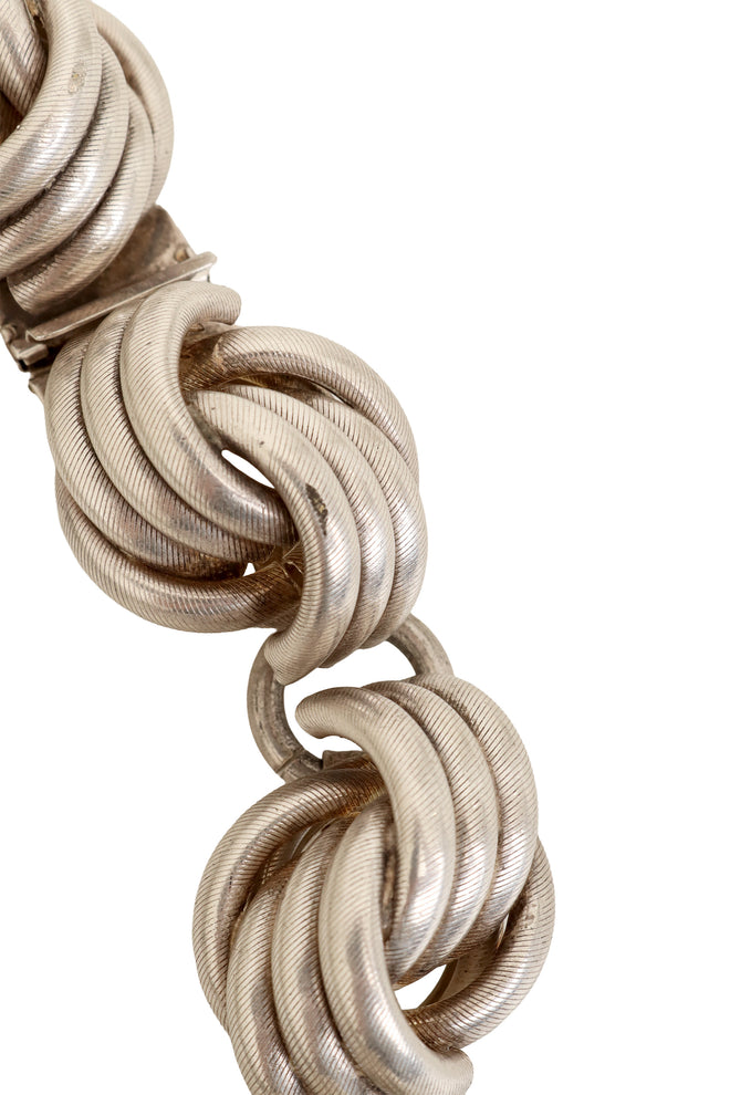 Sculptural Knot Link Necklace by Laura Vogel tarnish @ Recess LA