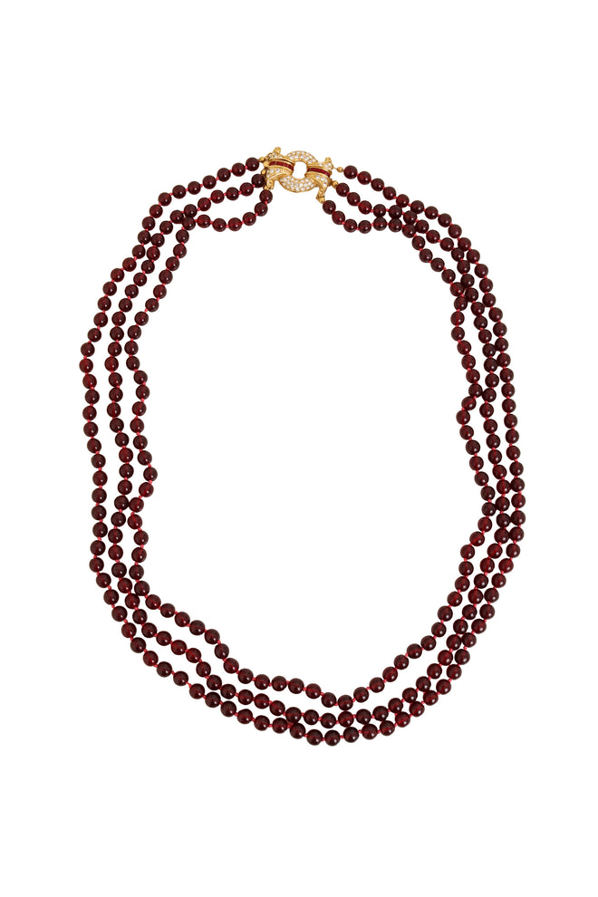Rhinestone Clasp Bead Necklace @ Recess LA 