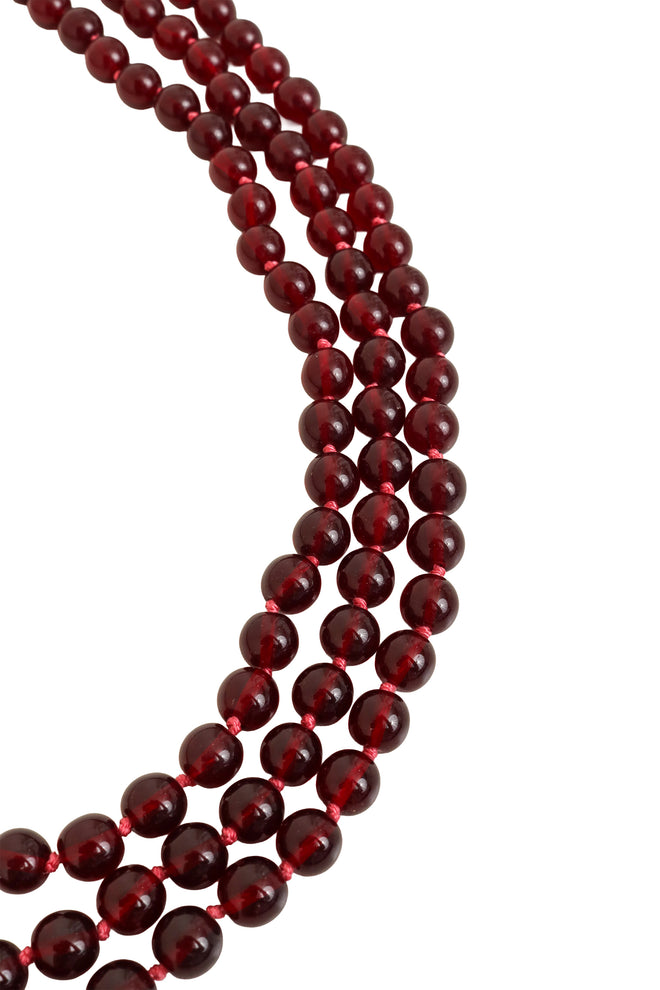 Rhinestone Clasp Bead Necklace beads up close @ Recess LA 