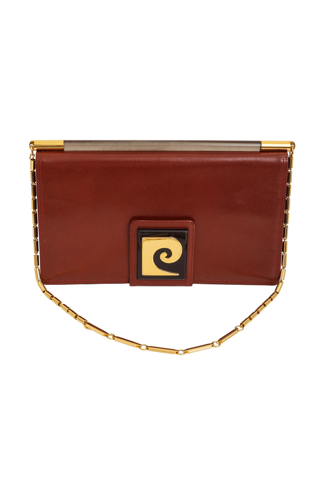 Vintage Pierre Cardin Chain Leather Envelope Clutch II @ Recess LA