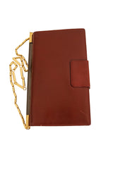 Vintage Pierre Cardin Chain Leather Envelope Clutch II  back @ Recess LA