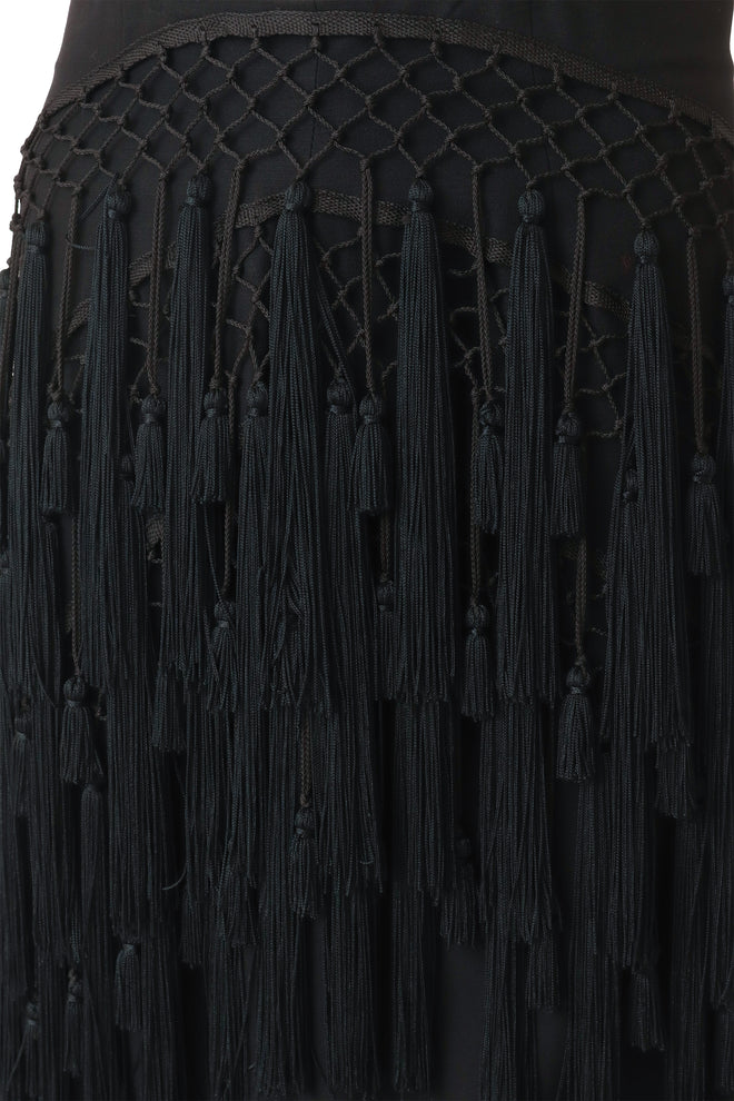 tassel skirt by Gianni Versace on mannequin close up @ Recess LA