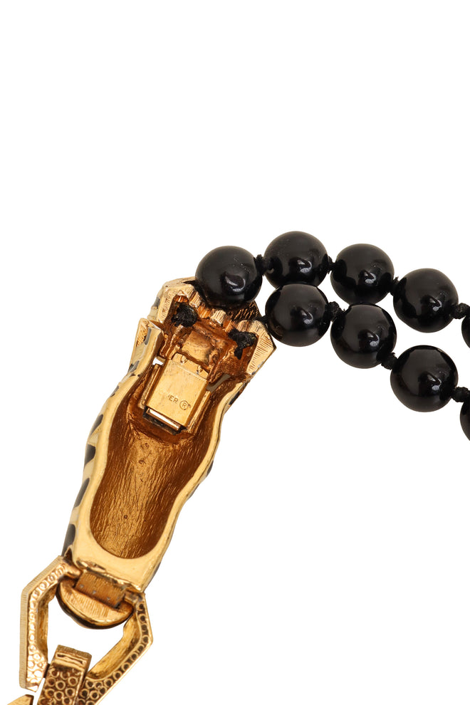 Zebra head bead necklace by Ciner signature @ Recess LA