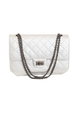 Chanel silver 227 Quilted Double Flap Bag @ Recess LA