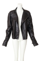 leather jacket by Gianni Versace on mannequin open @ Recess LA