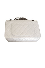 Chanel silver 227 Quilted Double Flap Bag back @ Recess LA