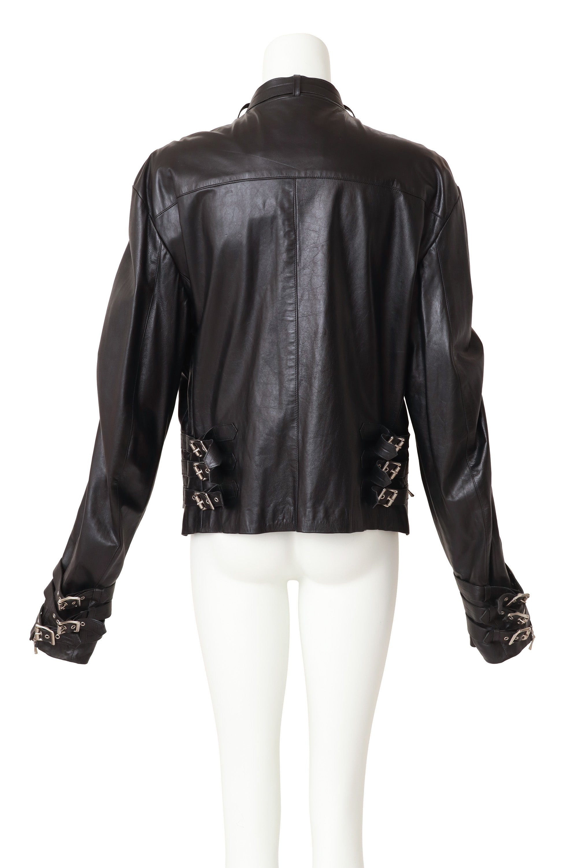 leather jacket by Gianni Versace on mannequin back @ Recess LA