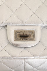 Chanel silver 227 Quilted Double Flap Bag clasp @ Recess LA