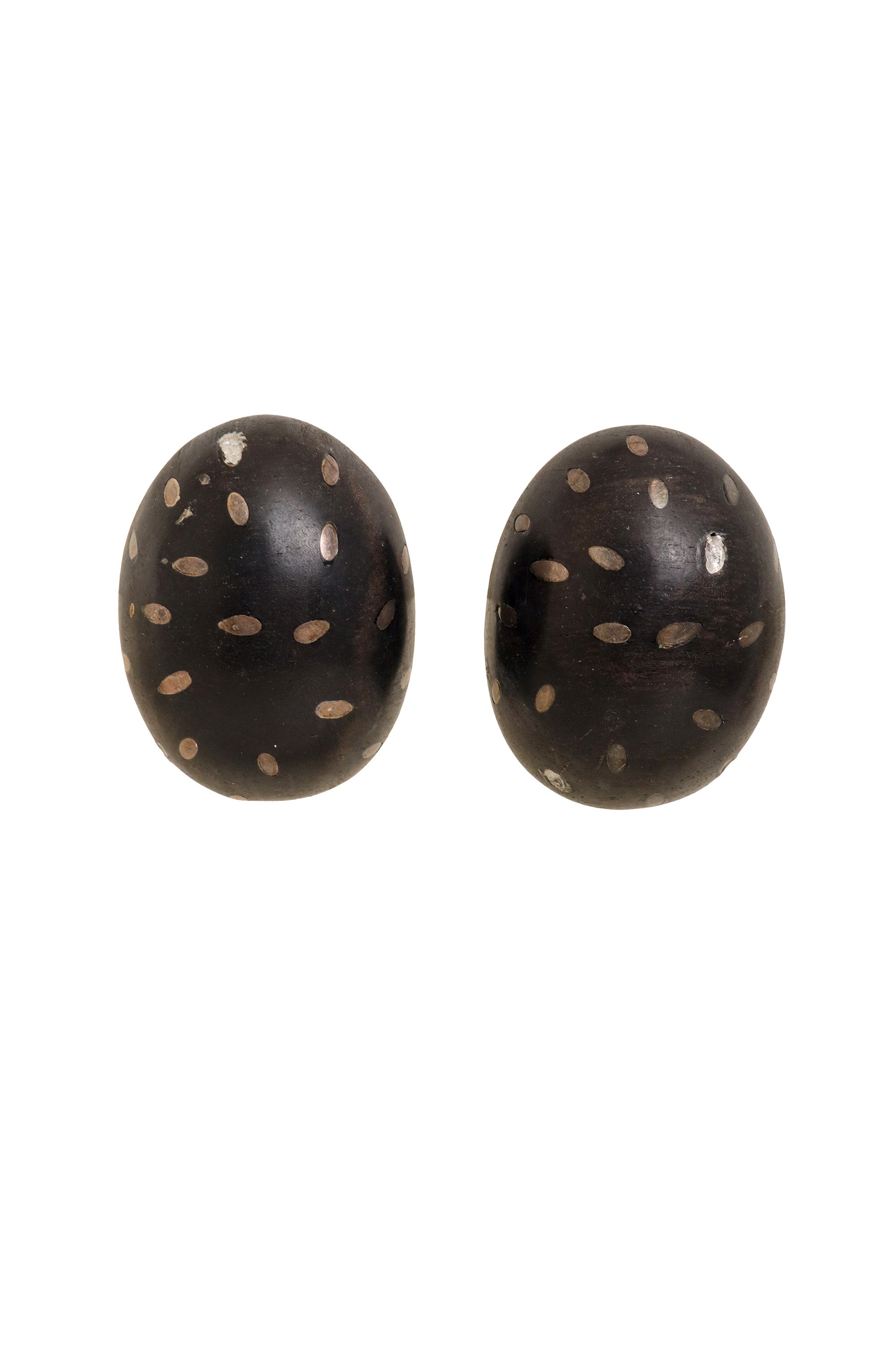 Sterling Egg Inlay Earrings @ Recess LA