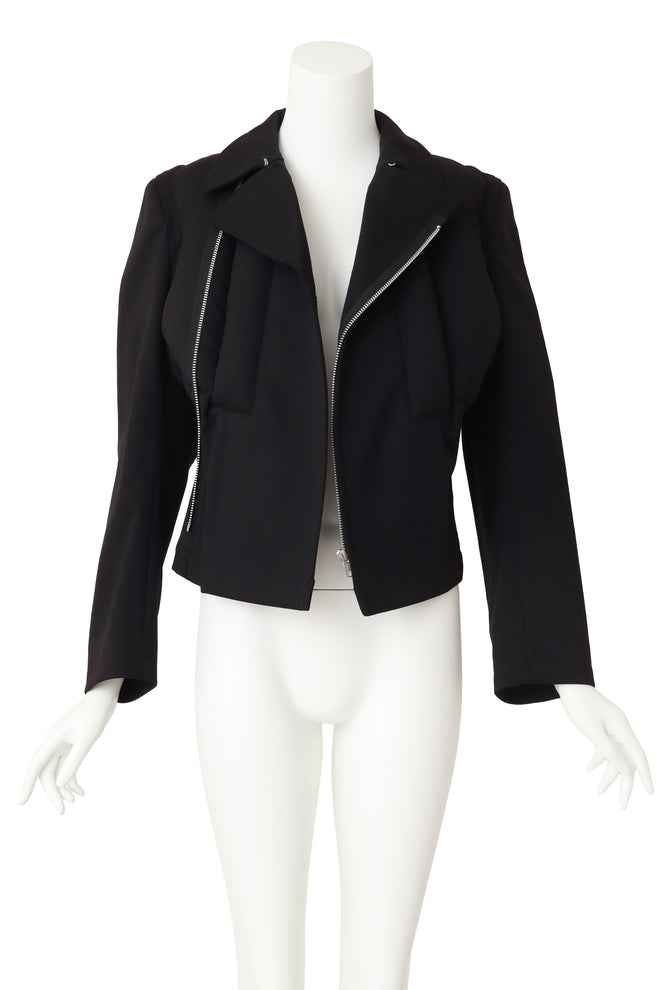biker jacket by Comme des Garçons on mannequin open @ Recess LA