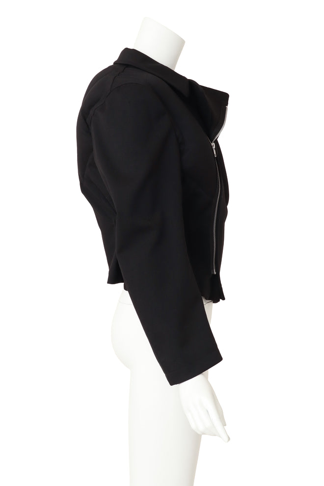 biker jacket by Comme des Garçons on mannequin side @ Recess LA
