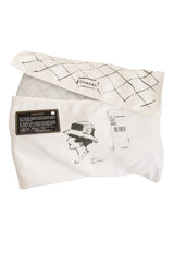 Chanel silver 227 Quilted Double Flap Bag tag card and dust bag @ Recess LA