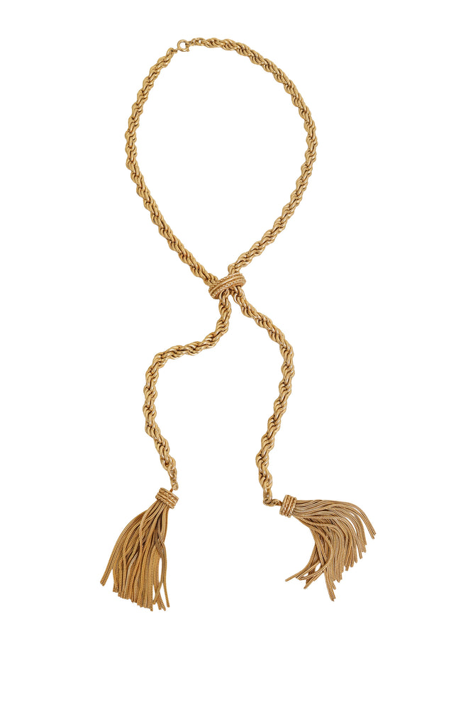 Vintage Tassel Chain Bolo Lariat Necklace @ Recess LA